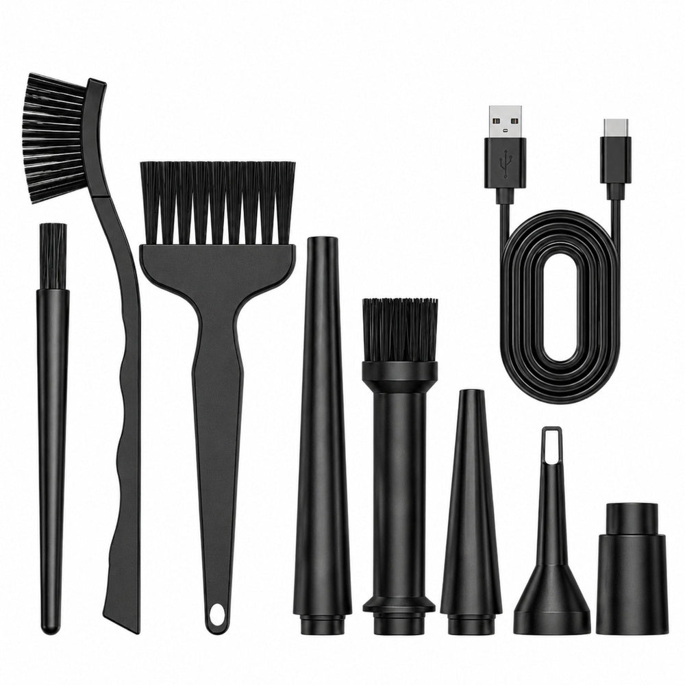 Electric dust blower compressor brush head set (3)