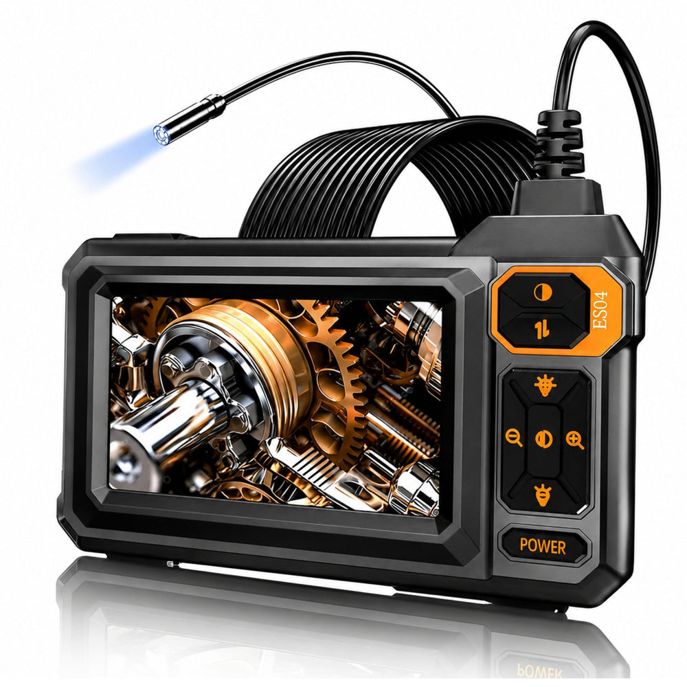 Wired endoscope inspection camera with 8 LEDs, 4.3" LCD display, IP67 protection rating (2)