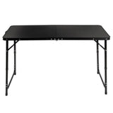 Camping furniture set, folding table, 4 stools, black suitcase (5)