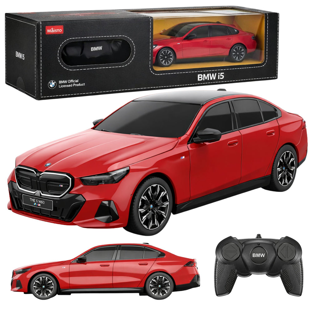 BMW i5 remote-controlled RC car red Rastar 1:24