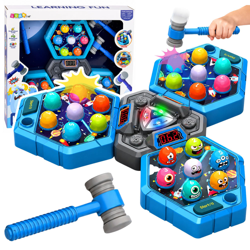 Whack-A-Mole Creatures 3-player arcade game, 3 modes, light-up hammers