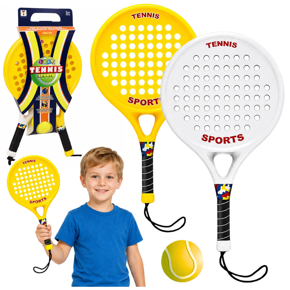 Sports set for beach and garden tennis, rackets, foam ball