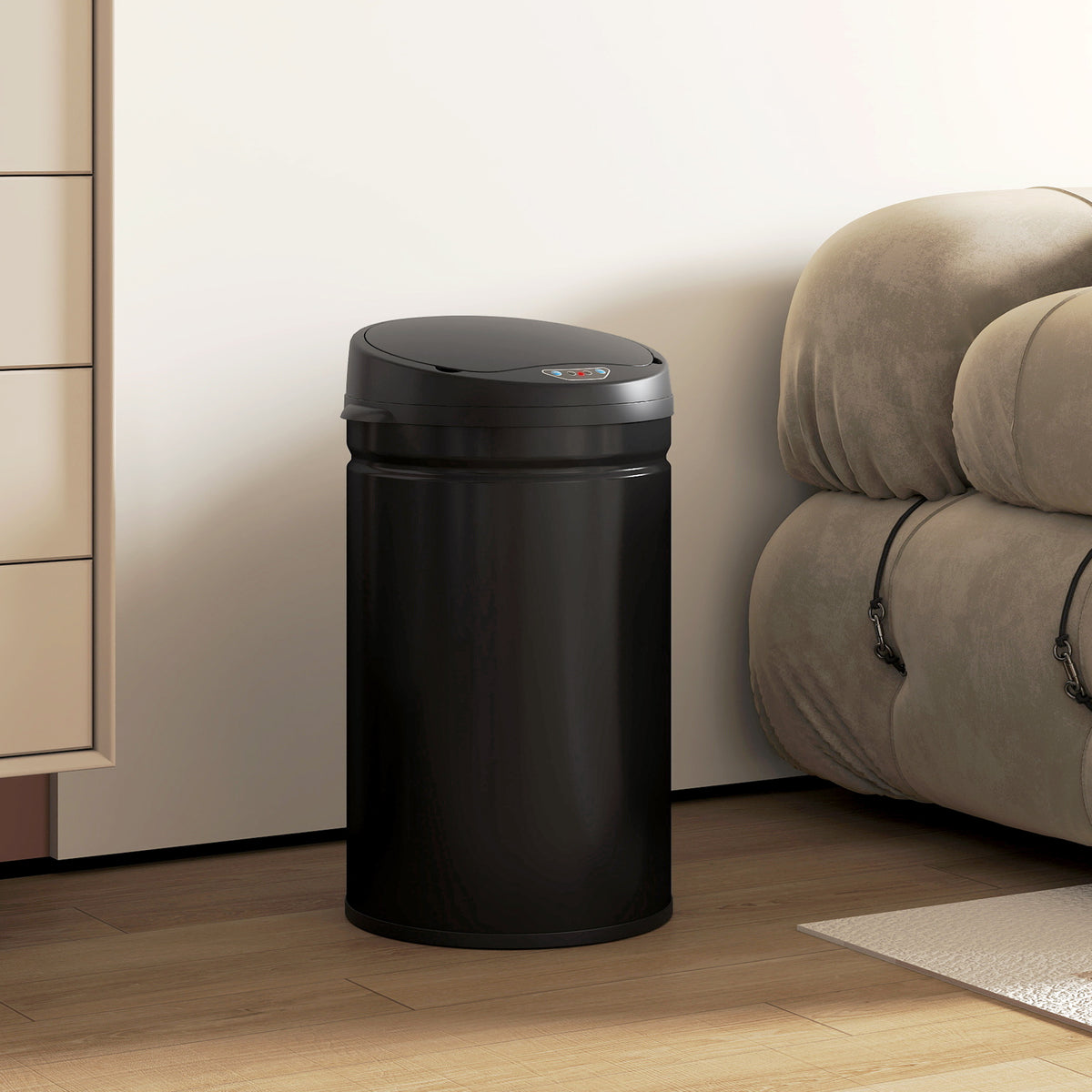 30-liter sensor trash can with soft-close function, touchless stainless steel waste bin for hygienic kitchens (2)