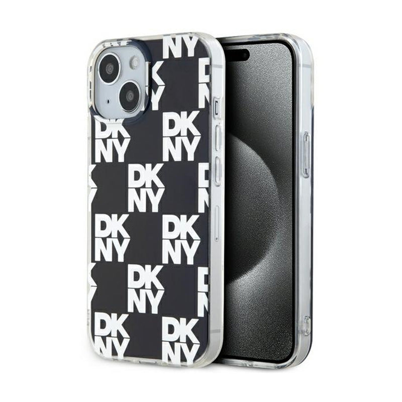 DKNY IML Checkered Mono Pattern - Case for iPhone 15 / 14 / 13 (Black)