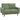 2-seater sofa, 134 cm corduroy sofa with pocket springs, thick backrest, wooden slat accent, green