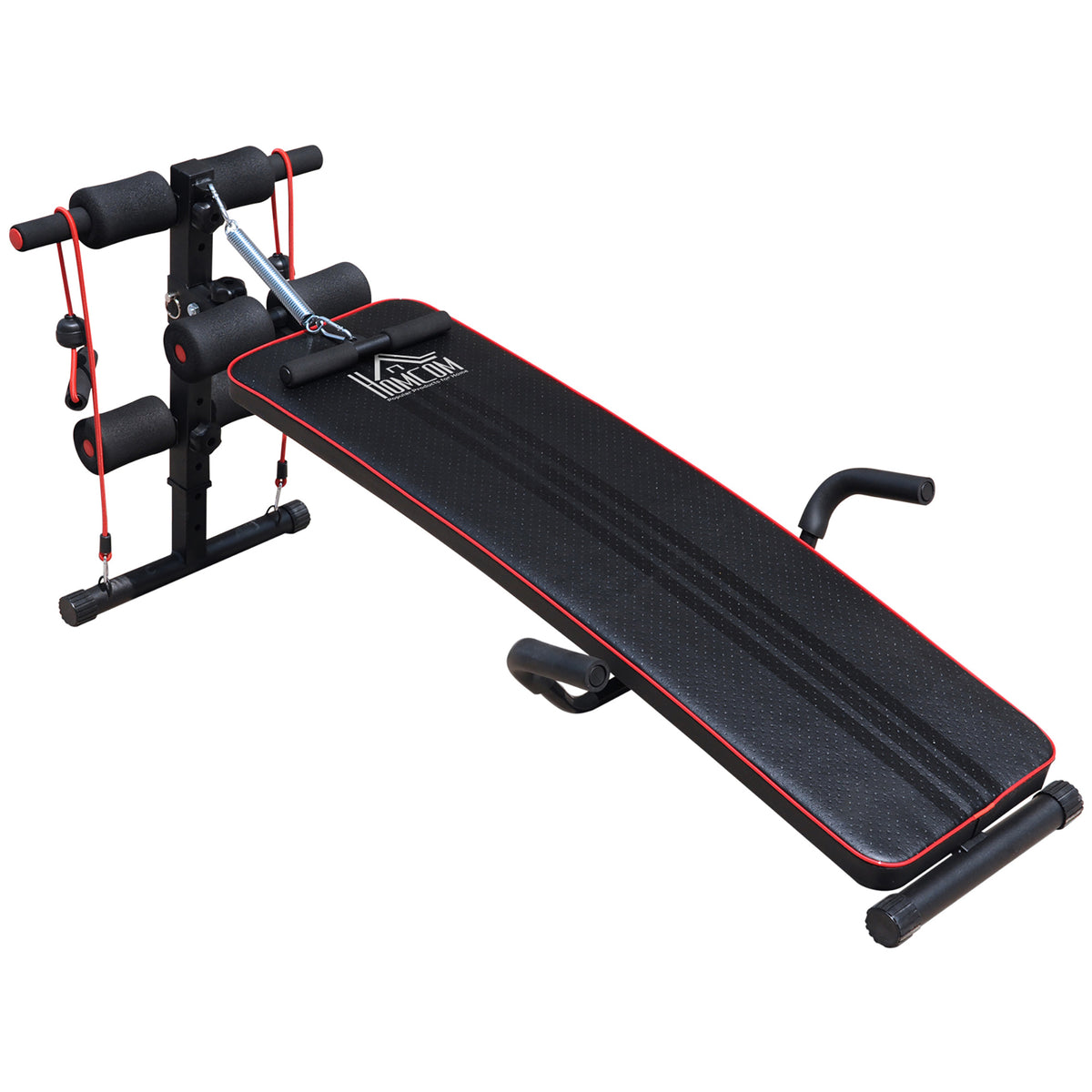 Adjustable sit-up bench, multifunctional weight bench with 4/5-position adjustable leg fixation, training bench