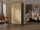 Kleiderschrank Malwa SD-90 ANTHRAZIT ARTISAN – Produktabbildung 7