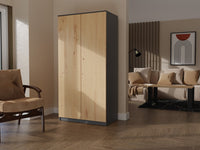 Kleiderschrank Malwa SD-90 ANTHRAZIT ARTISAN – Produktabbildung 7