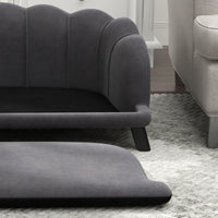 Dog Sofa Dog Couch, Washable Cover, Pet Sofa with Backrest and Wooden Legs, Cat Sofa, for Medium-Sized Dogs (9)