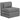 Sleeper chair, guest mattress, triple-fold, compact, metal frame, 80x75x74 cm, grey