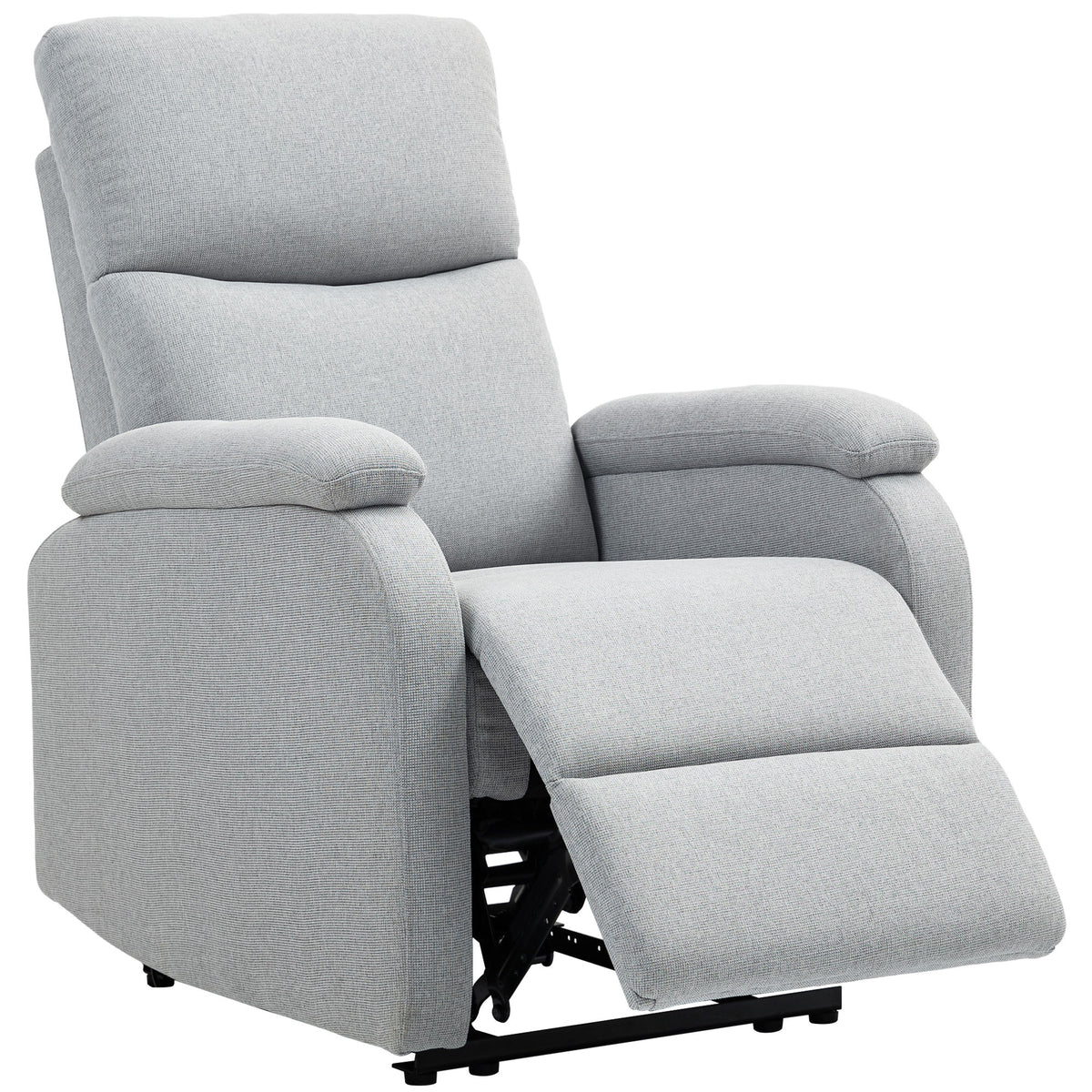 Recliner chair, relaxation chair with adjustable backrest, footrest, upholstered chair for living room, gray