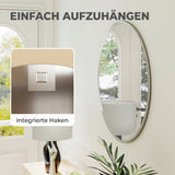 Wall mirror, modern design, 61 x 61 cm, silver (6)