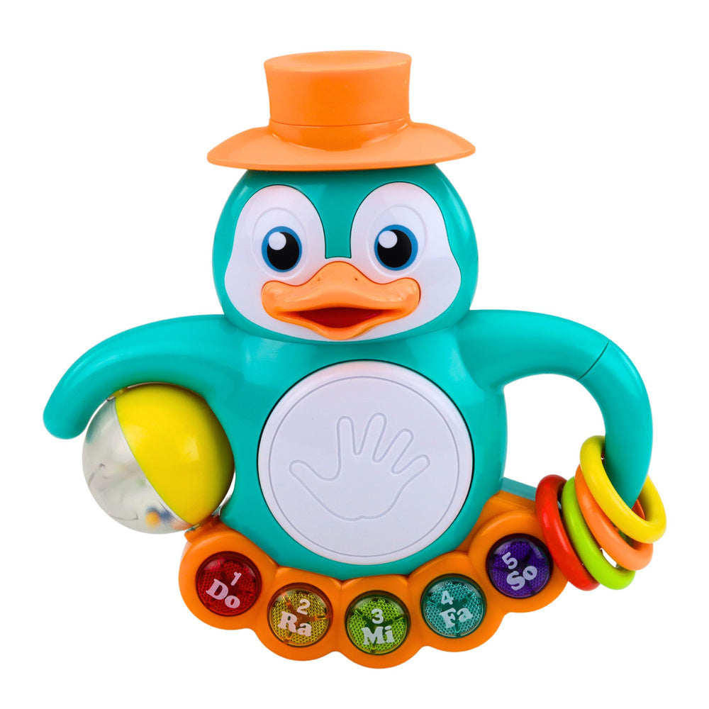 Interactive toy: penguin piano, drum beads, rattle ball (2)