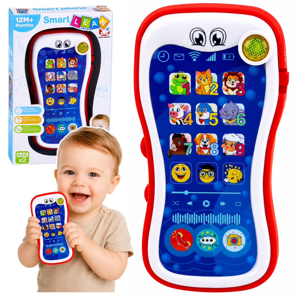 Interactive learning phone for toddlers with animal sounds and light effects
