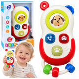 Interactive phone for toddlers: movable elements, lights, sounds