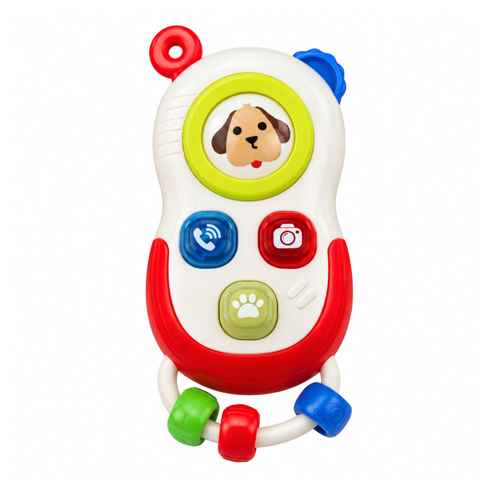Interactive phone for toddlers: movable elements, lights, sounds (2)