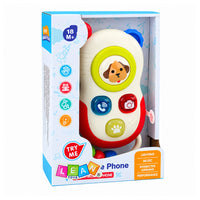 Interactive phone for toddlers: movable elements, lights, sounds (5)