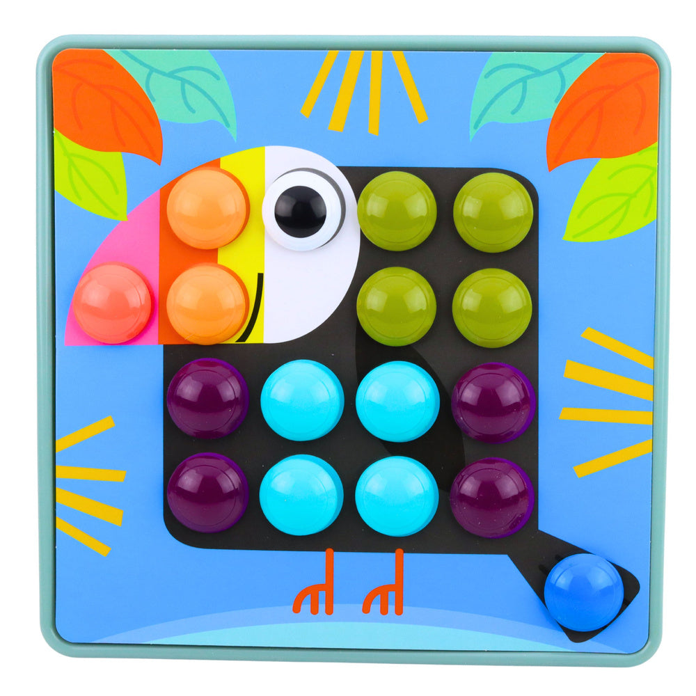 Creative geometric puzzle mosaic educational puzzle mushrooms 53 pieces.