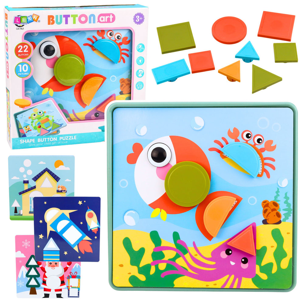 Creative geometric puzzle mosaic educational puzzle, 35 pieces.