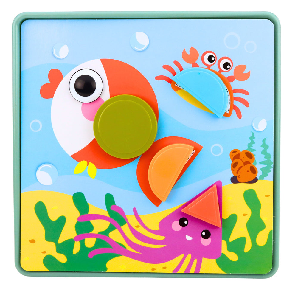 Creative geometric puzzle mosaic educational puzzle, 35 pieces.