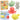 Educational bath toys, sensory rubber figures, pastel colors, 4 pieces