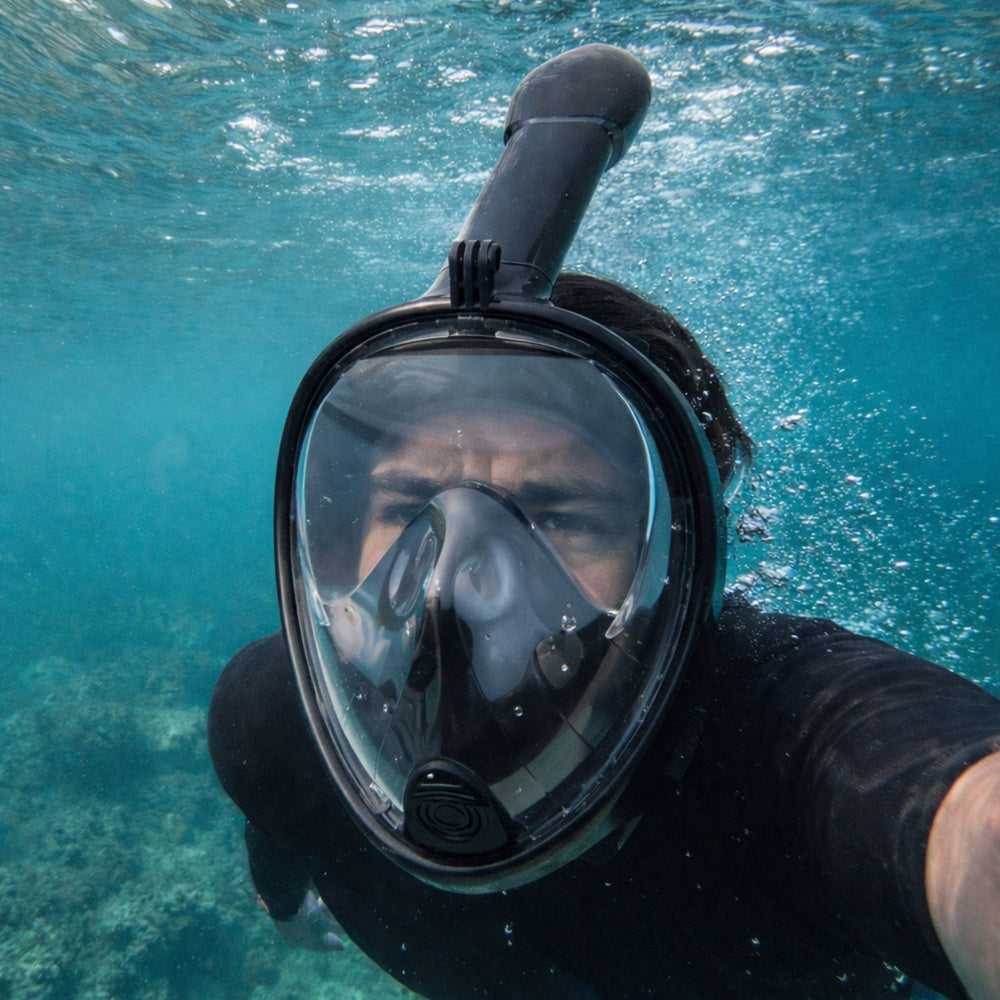 Full-face snorkel and diving mask with anti-fog system, black, size L/XL (2)