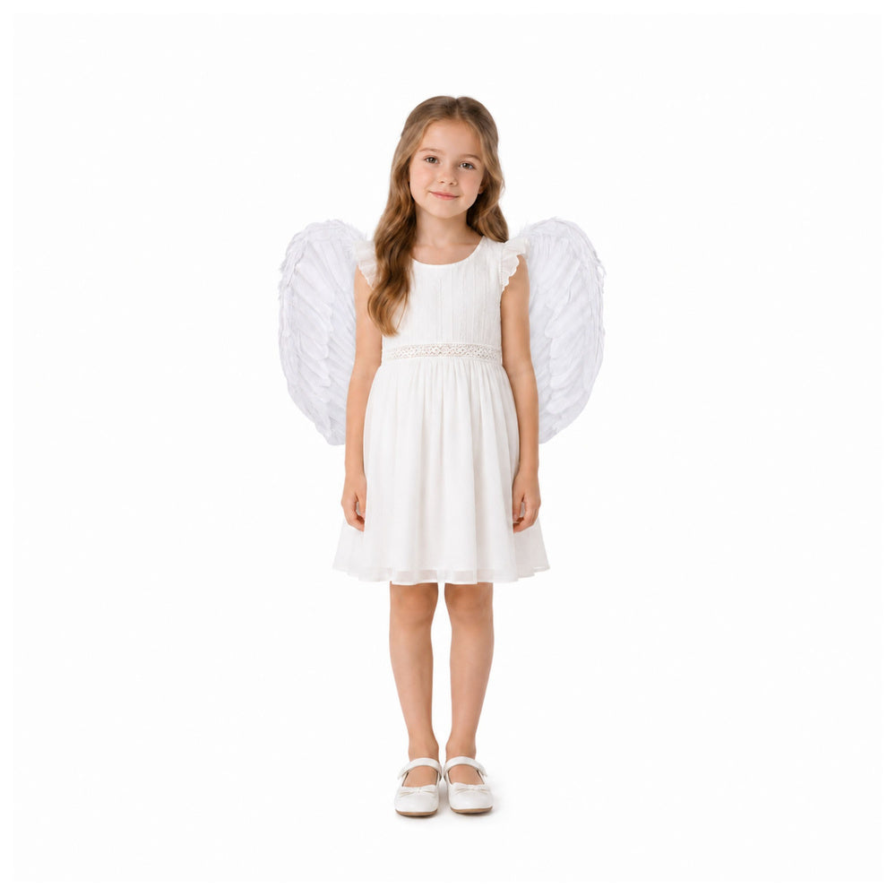 Feather angel wings for nativity plays, carnival costumes for children, 54 x 35 cm (2)