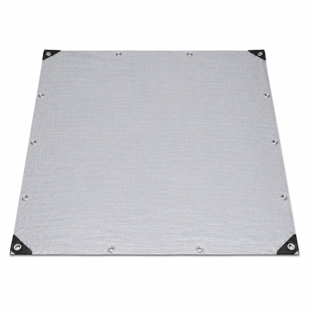 Tarp, waterproof, reinforced, protective, rainproof, sheet, grey, 2x4 m (2)
