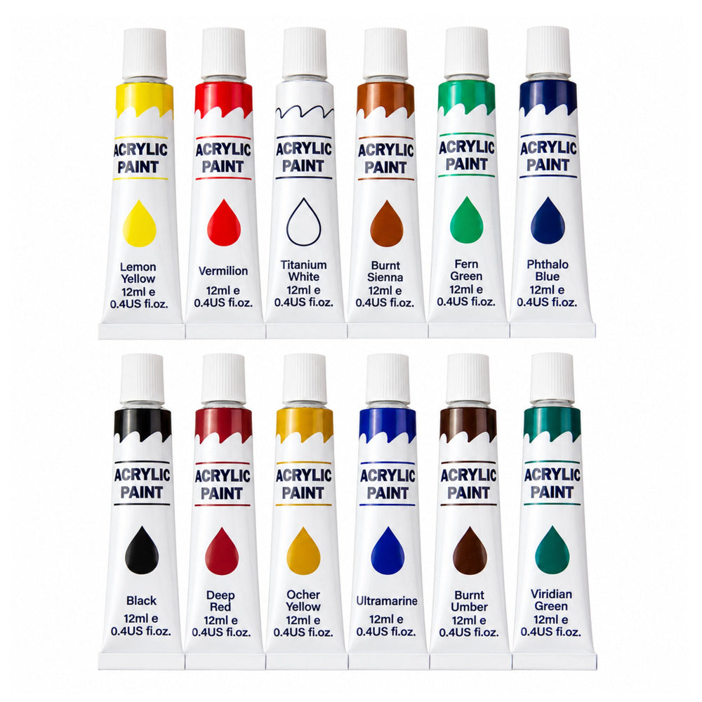 Artist Acrylic Paint Set, 24 Colors, 12 ml (2)