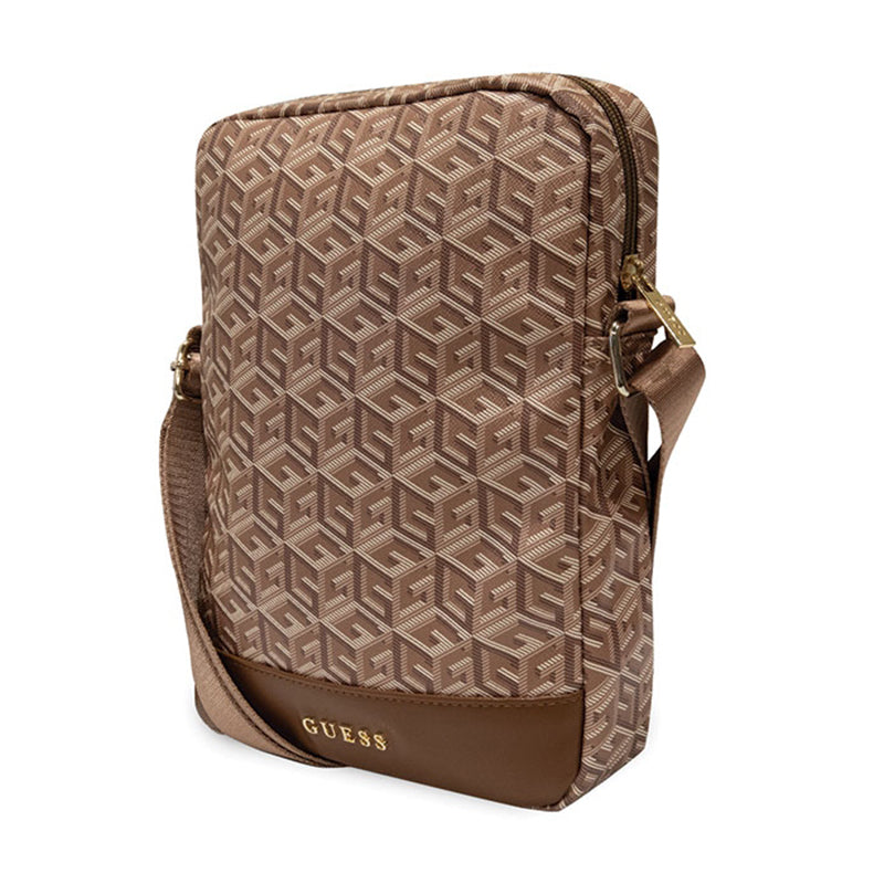 Guess GCube Stripe Tablet Bag - 10" tablet bag (brown) (2)