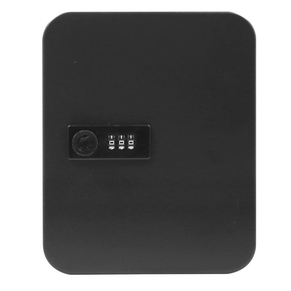 Metal key safe with digital code, 48 hooks, black stickers (2)