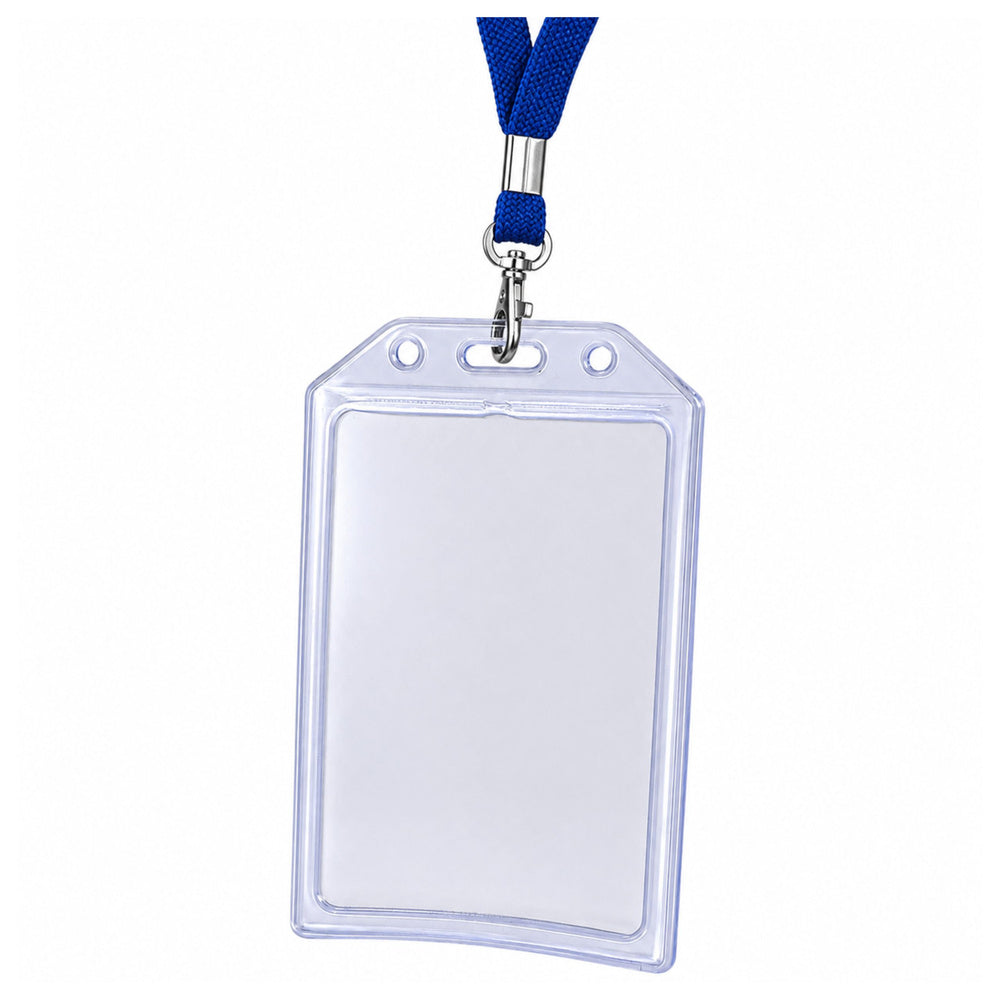 Transparent ID badge holder, portrait orientation, 10.5 x 6 cm (2)