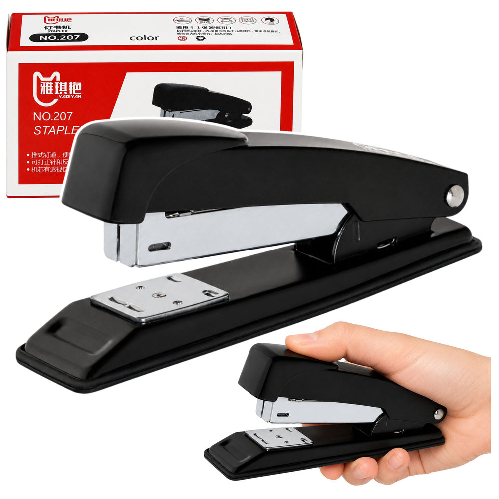 Classic office and school stapler, black staples 50 mm, 24/6 and 26/6
