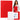 Cardboard folder with elastic band, varnished, A4, 300 g/m², red – packaging