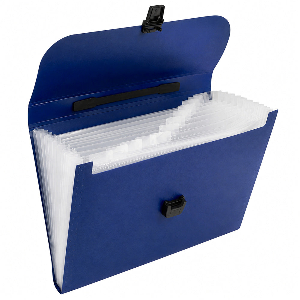 Folder document organizer with 13 compartments, blue, A4 (2)