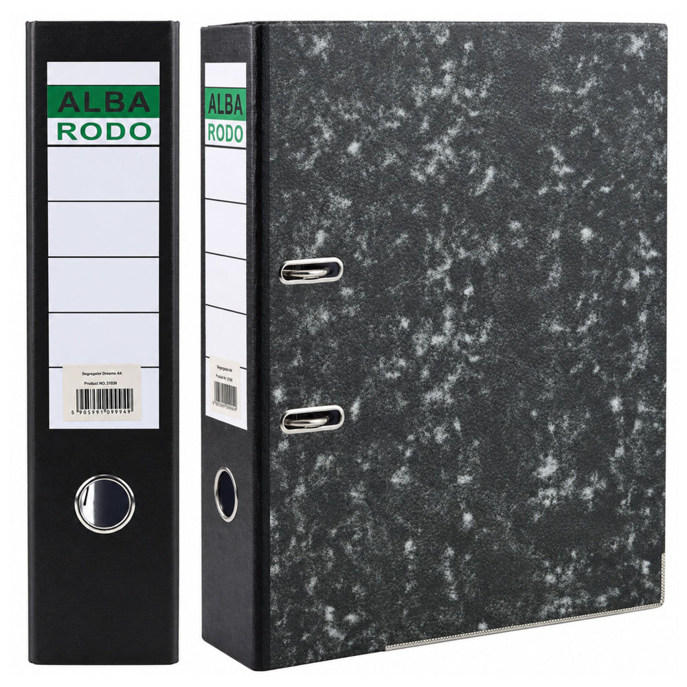 A4/80 mm lever arch file, grey marble