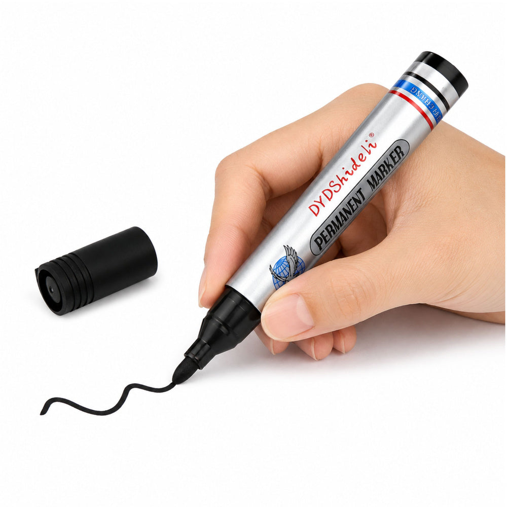 Black marker, waterproof, permanent, chisel tip (2)