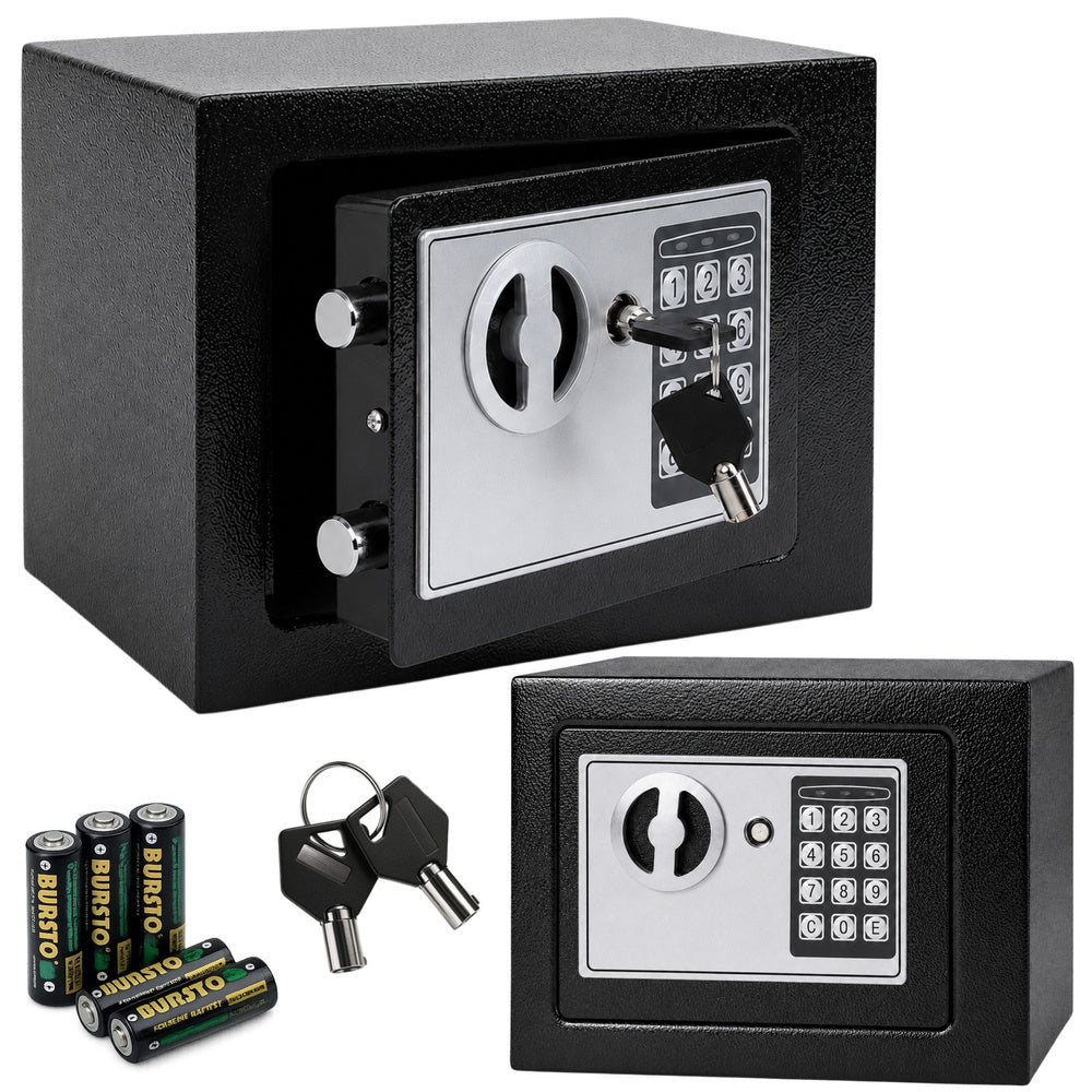 Electronic home safe for documents, money, code, emergency key 6L