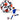 Training football for grass pitches, white and orange, 22 cm, size 5