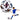 Training football for grass pitches, white, patterned, 22 cm, size 5