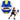 Volleyball training ball, jump ball, yellow, white, blue, 22 cm, size 5