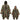 3D camouflage poncho with hood, woodland camo pattern, 130 x 110 cm