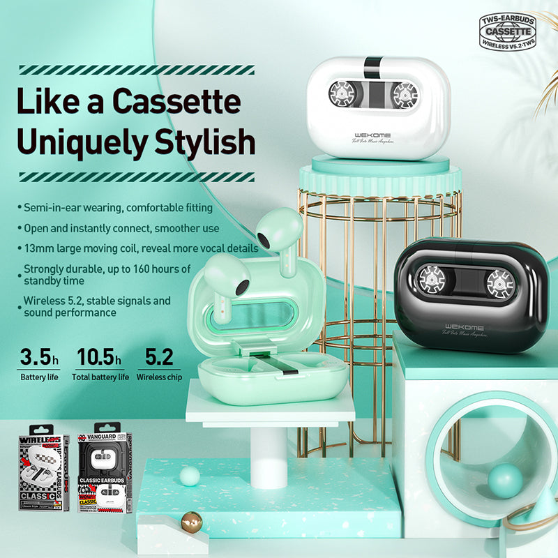 WEKOME VA06 Vanguard Series - Wireless Bluetooth V5.2 TWS earphones with charging case (green) (2)