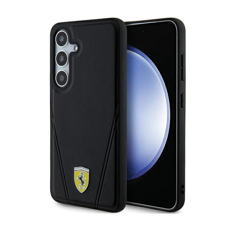 Ferrari Hot Stamp V Lines MagSafe - cover for Samsung Galaxy S24+ (black)