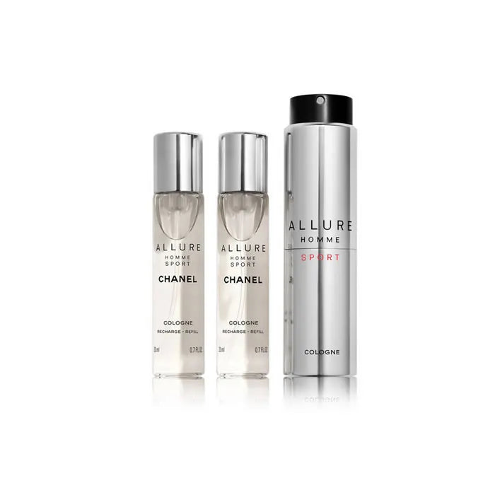 Chanel Allure Homme Sport Travel Spray Refillable 3-Piece Set