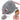Plush rat with long tail, grey, 40 cm