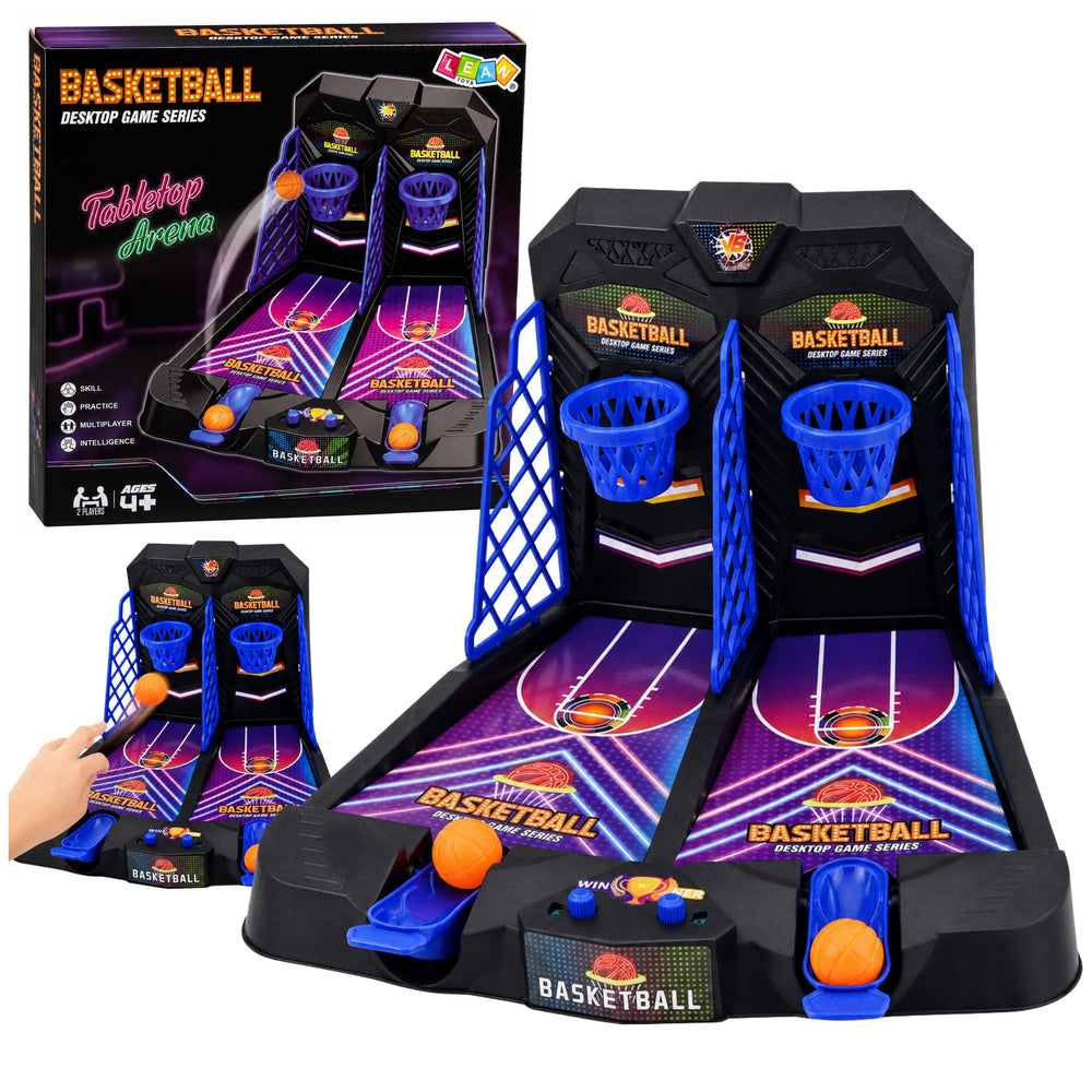 Mini table basketball dual-skill game for 2 players (scoring)
