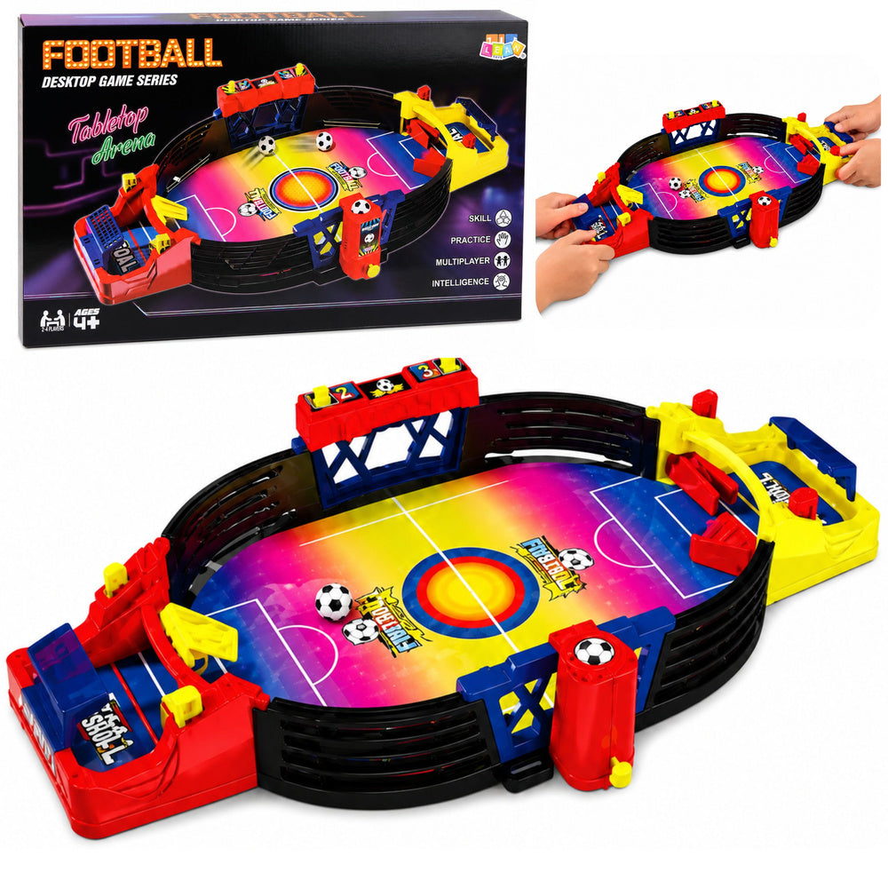 Tabletop arcade soccer game for 2 players
