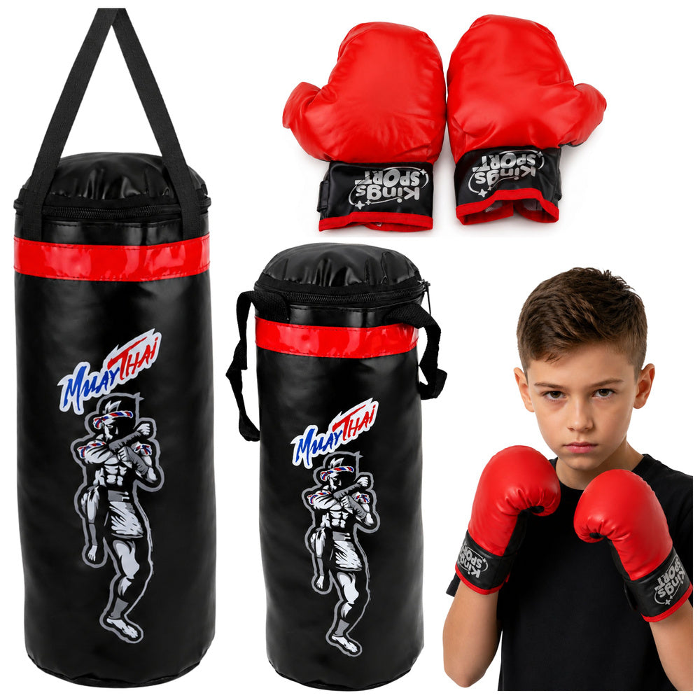 Punching bag set for children, Muay Thai gloves 40x14cm S
