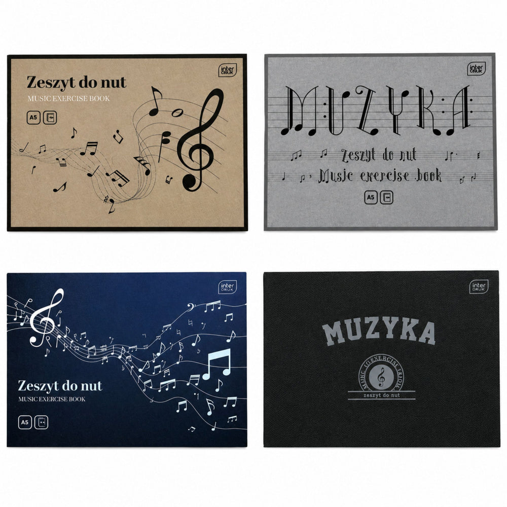 INTERDRUK Music Notebook A5 16 Sheets Assorted Designs